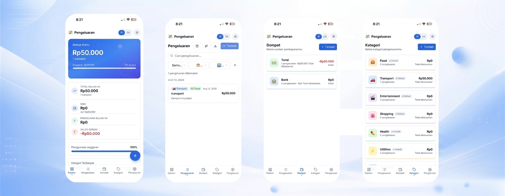 Pengeluaran web app (PWA) 